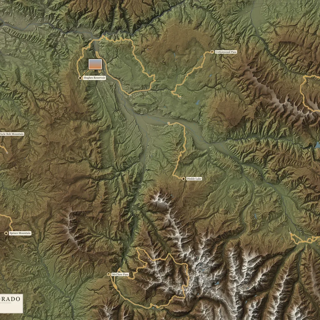 Rifle to Aspen, Colorado, as a relief coin.